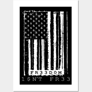 Freedom Isn't Free American Flag UPC Posters and Art